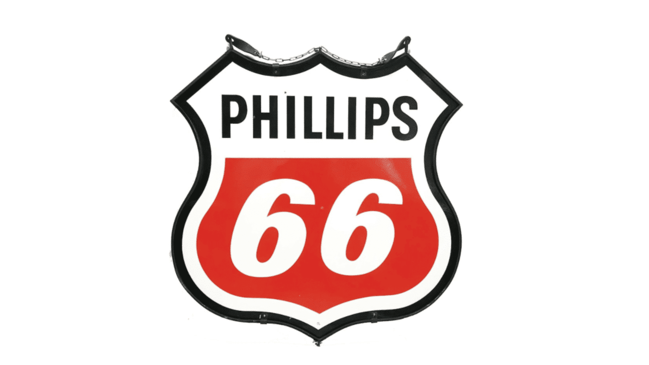 Phillips 66 Double Sided Porcelain Sign