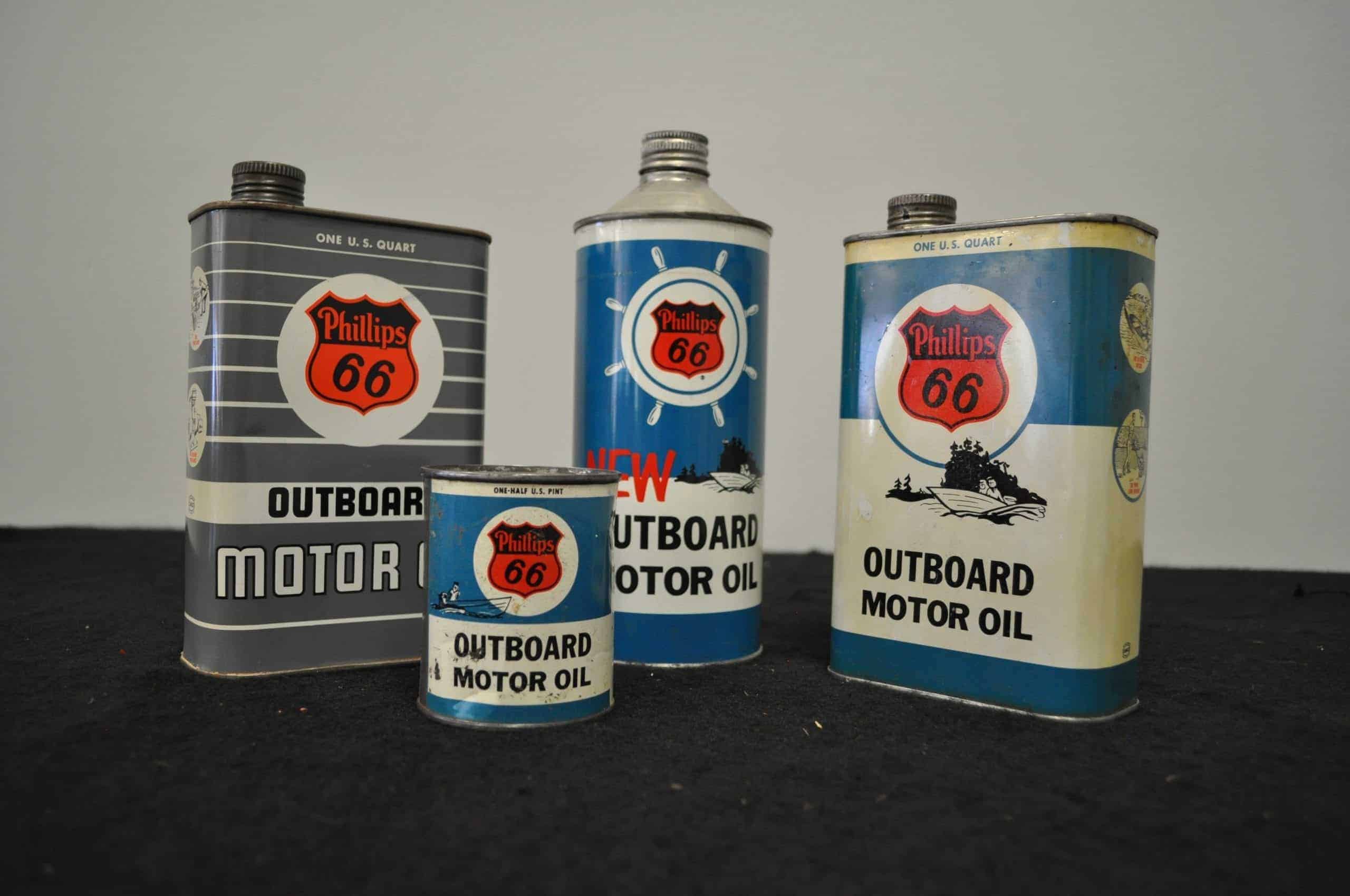 Philips 66 Outboard Oil Cans