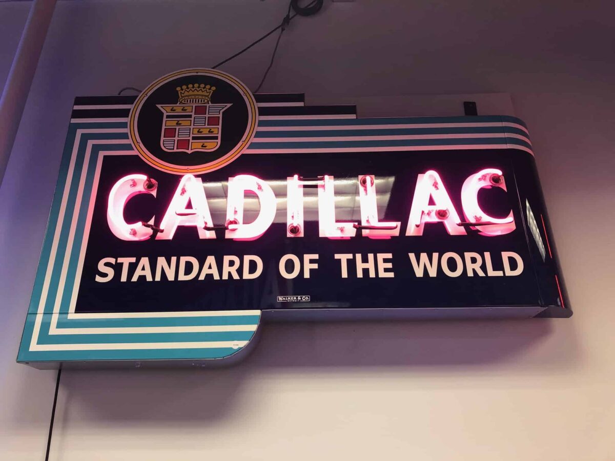 1940's Cadillac Standard Of The World Neon
