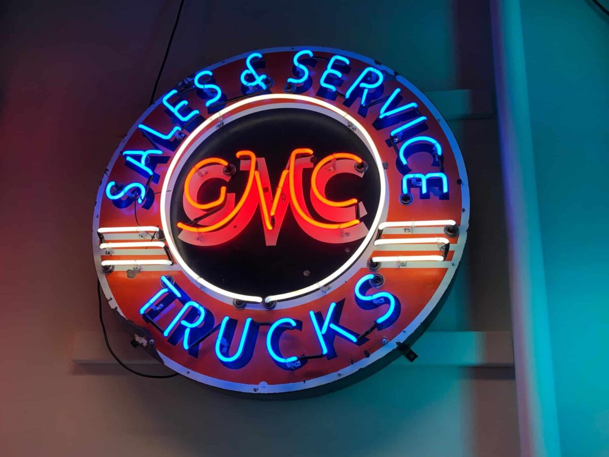GMC Porcelain Neon Sign