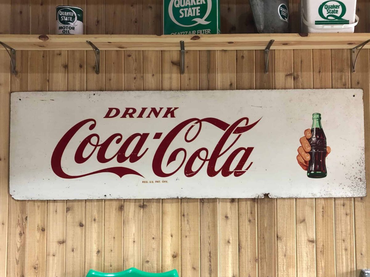1950's Coca-Cola Masonite Sign