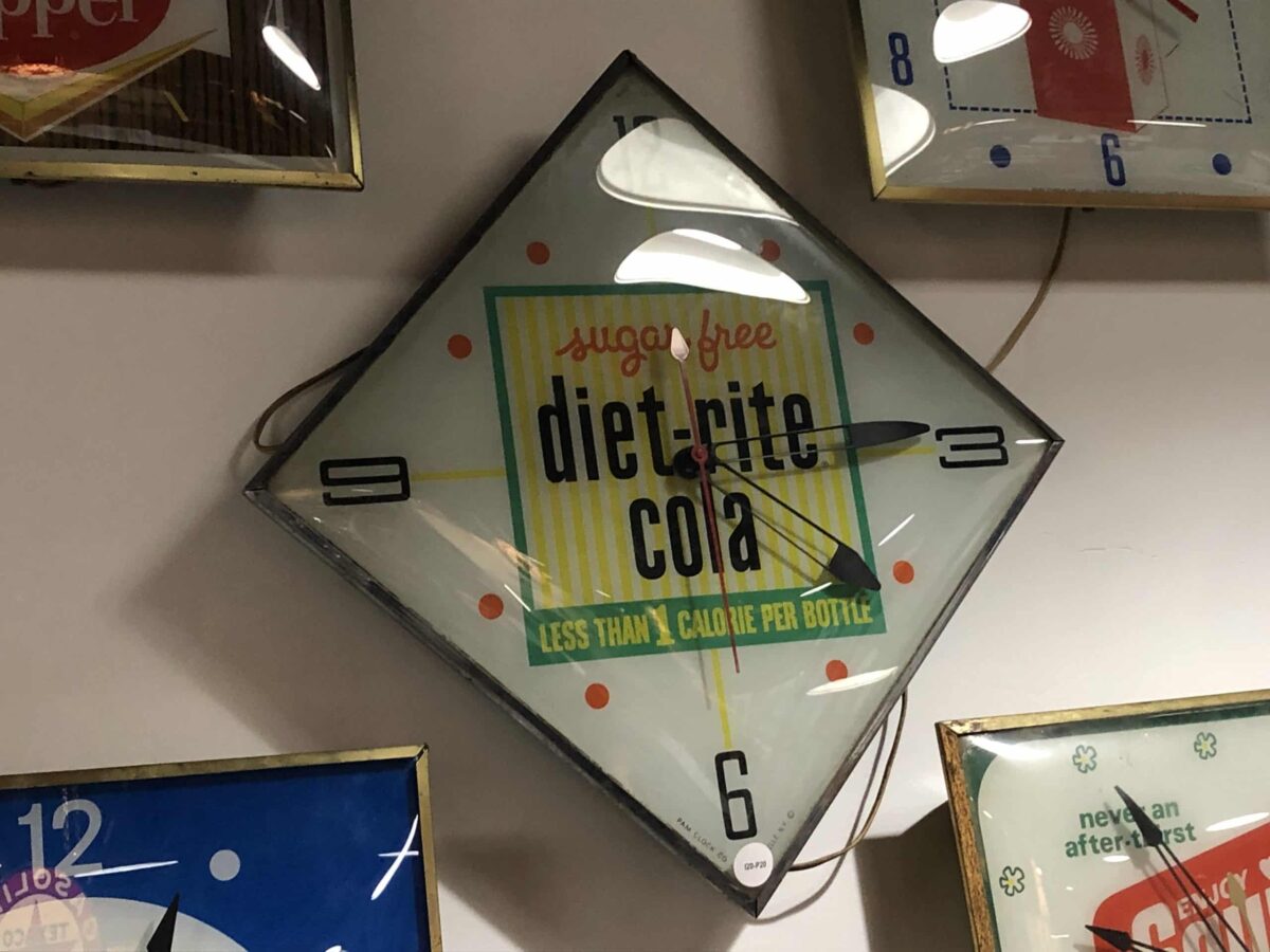 Diet Rite Cola Lighted Clock