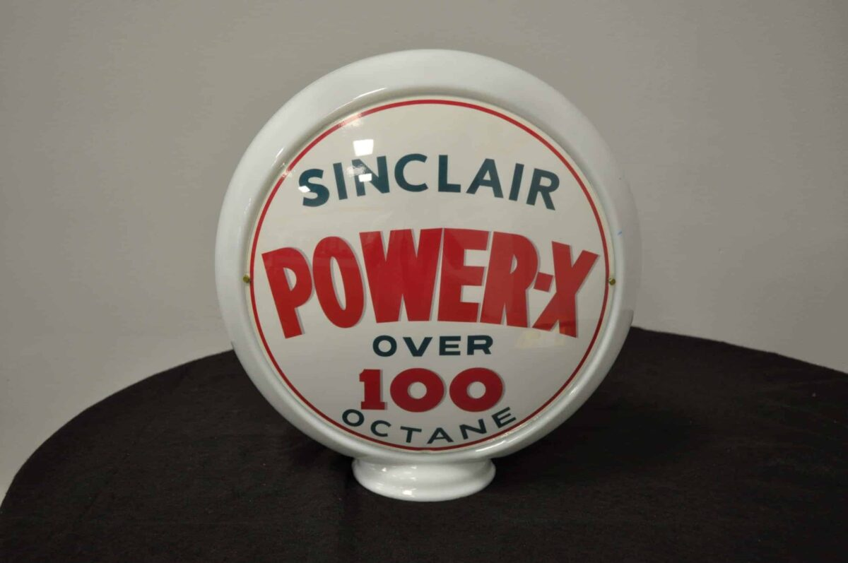 Sinclair Power-X 100 Octane Glass Globe